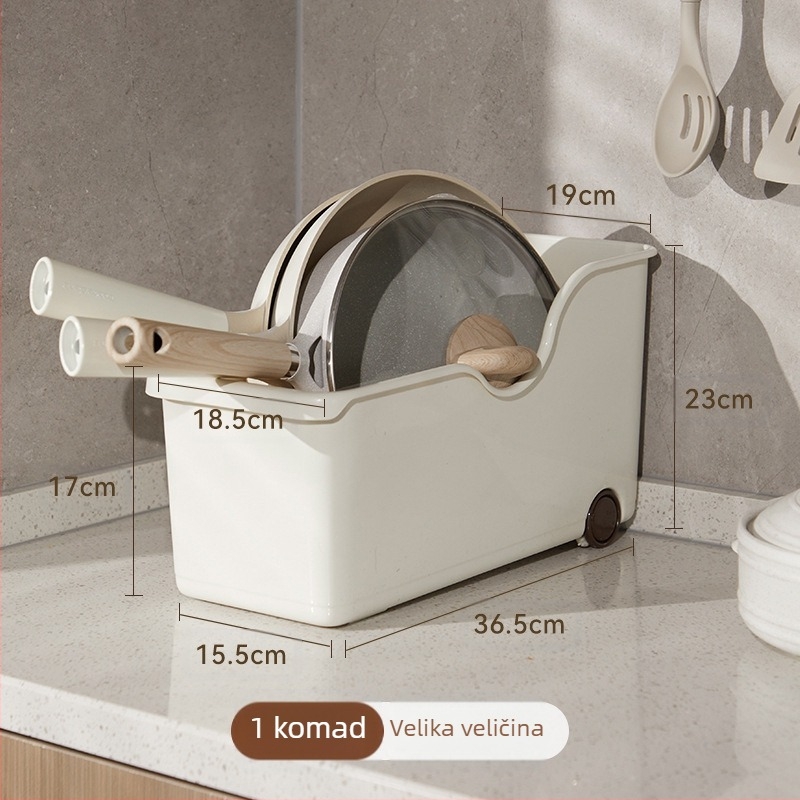 Kutija za pohranu posuđa - plastična, višestruka namjena, kuhinjski organizator za ormar, Starry Sky, moderni minimalistički stil