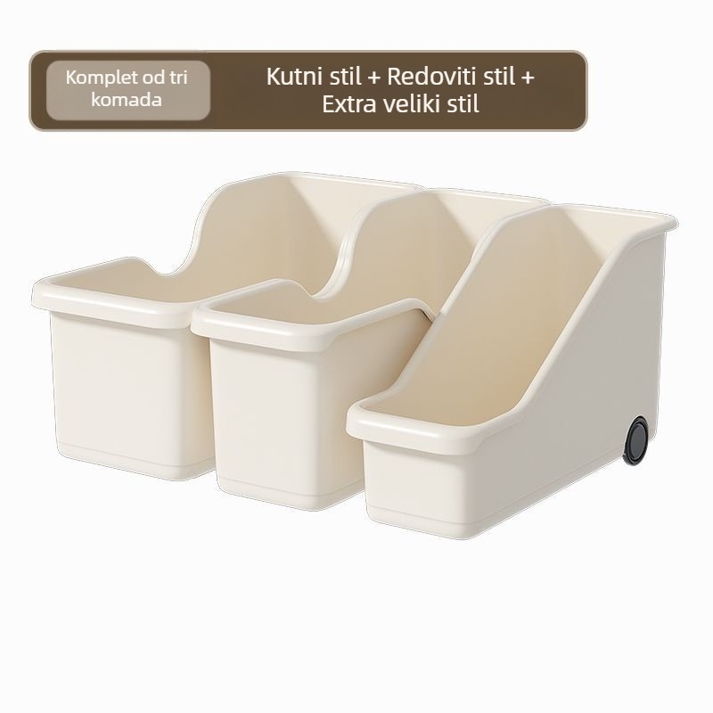 Kutija za pohranu posuđa - plastična, višestruka namjena, kuhinjski organizator za ormar, Starry Sky, moderni minimalistički stil