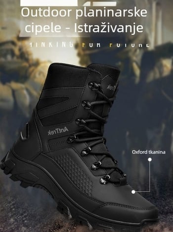 Muške visoke taktičke čizme za outdoor planinarenje, Oxford platno