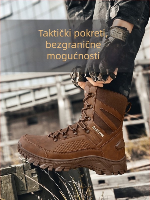 Muške visoke taktičke čizme za outdoor planinarenje, Oxford platno