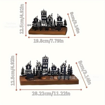 Držač svijeće od drveta s čvrstom drvenom bazom, dizajn božićnog drveta, moderni minimalistički stil za kućnu dekoraciju