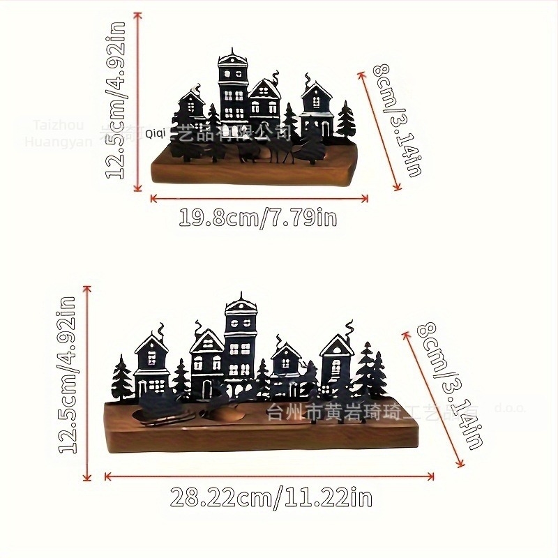 Držač svijeće od drveta s čvrstom drvenom bazom, dizajn božićnog drveta, moderni minimalistički stil za kućnu dekoraciju