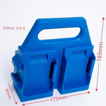 Držač baterija Makita 14/18V Li-ion, prenosni dvostruki stolni organizator, PP materijal, za putovanja i kampiranje na otvorenom