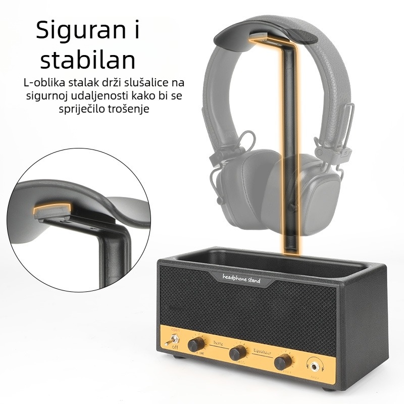 Stolni stalak za prikaz slušalica i zvučnika – višenamjenski skladišni stalak, plastika, jednoslojni, pomični