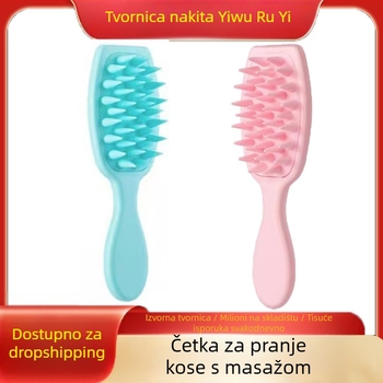 Šampon četka s dugim držalom – plastična masažna četka za vlasište, završna obrada Seiko, korejski stil