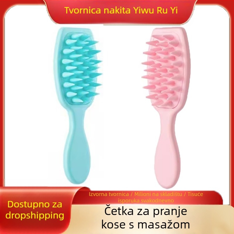 Šampon četka s dugim držalom – plastična masažna četka za vlasište, završna obrada Seiko, korejski stil