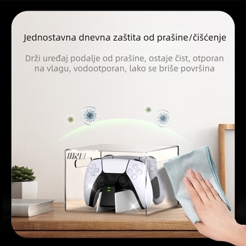 Kutija za zaštitu prašine PS5 kontrolera – prozirno akrilno kućište PS5 kontrolera (Model L1172, Težina 367 g, Materijal: akril)