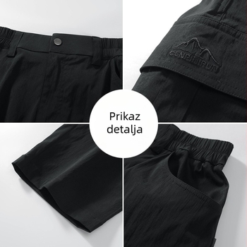 Unisex nylon cargo hlače za outdoor planinarenje – izdržljive, s više džepova, ravni kroj