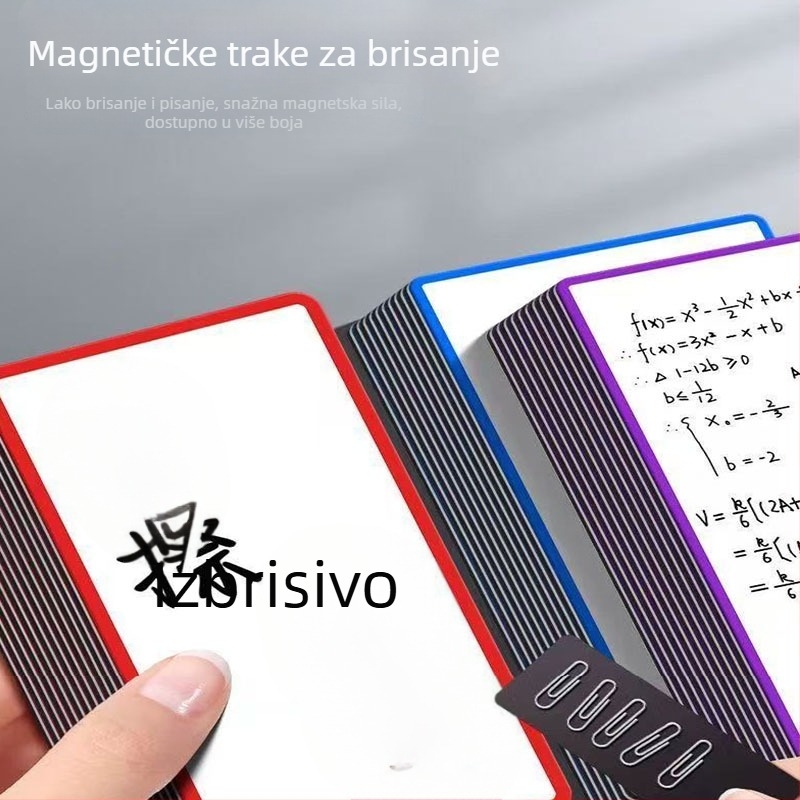 Magnetska oznaka za skladište za pisanje, jednostrana, plastična ploča, bez okvira, debljina 0,7 mm, kompatibilna s markerom na vodnoj bazi