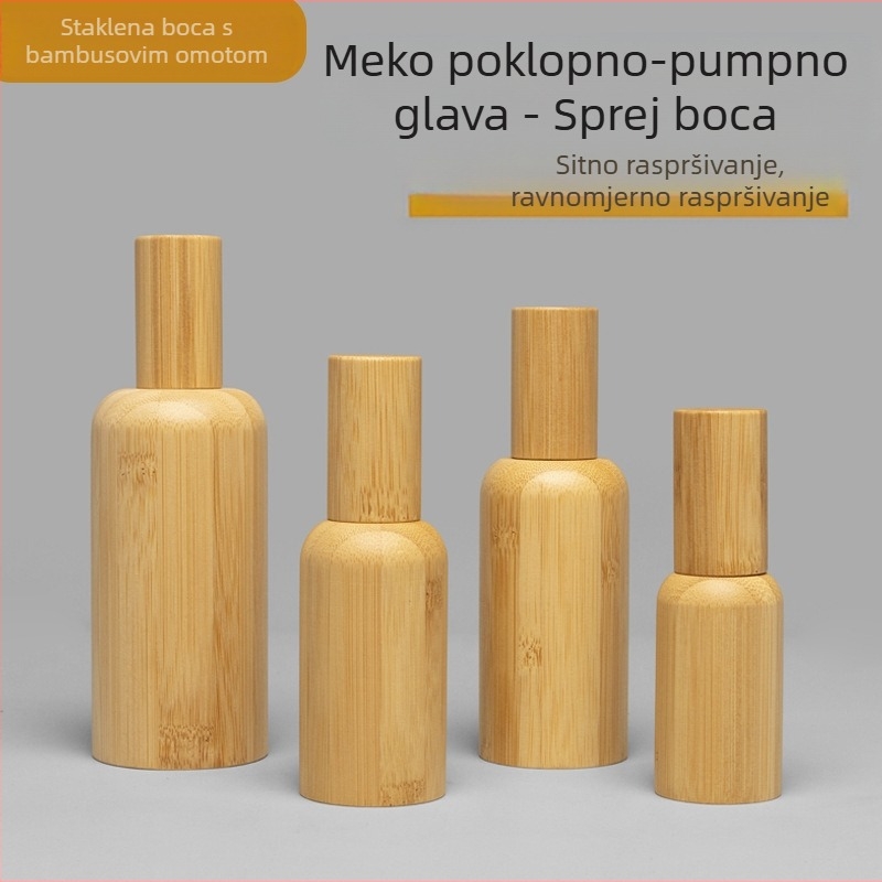 Spray boca s kapom od bambusa — materijal Nanzhu, izduvna forma, polirani završni sloj, prilagodljiv dizajn
