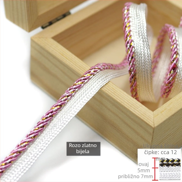 Dekorativni rub za jastuke i navlake za stolice — mrežasta podloga s šesterokutnim uzorkom + poliester nit; Broj proizvoda: F77MMMJT56H576; Značka: Drugo; Za ručne radove