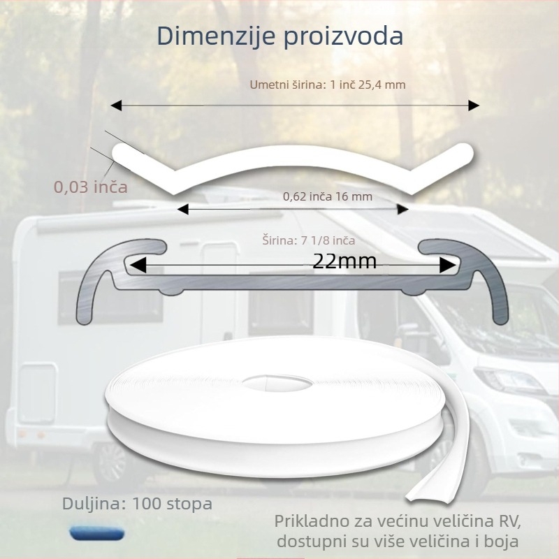 RV kutni profil s PVC brtvom i aluminijskim profilom za prijelaz – zvučna izolacija, 10-0116