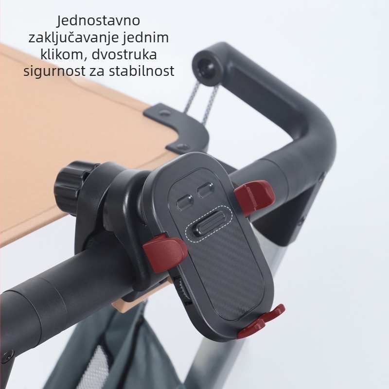 Držač telefona za auto za bebu – ABS materijal, univerzalni stalk za navigaciju kolica, Penguin Cup Holder