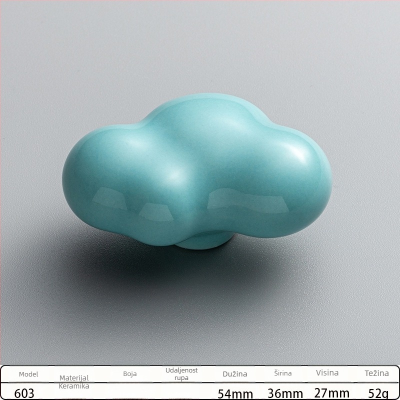 Kuka za vrata ormarića s motivima crtaniog filma: morska zvijezda, oblak i puž; cinkova legura; oksidirani završetak; s jednom rupom; pogodna za ladice i ormariće