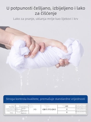 Muški liječnički kaput, dugi rukavi, s funkcijom anti-nabor, materijal od pamuk-mješavine, podstava od poliestera, radna odjeća za zdravstvenu skrbi