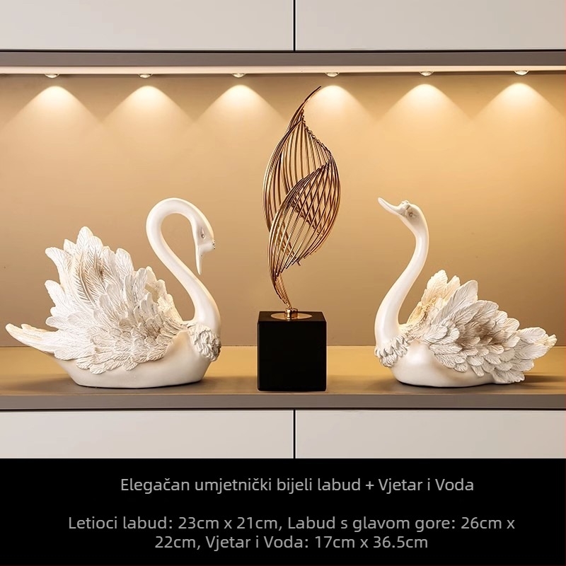 Stalak za vino u obliku labuda — smola, luksuzan stil