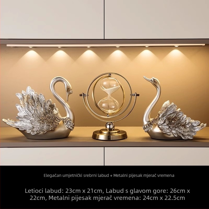 Stalak za vino u obliku labuda — smola, luksuzan stil