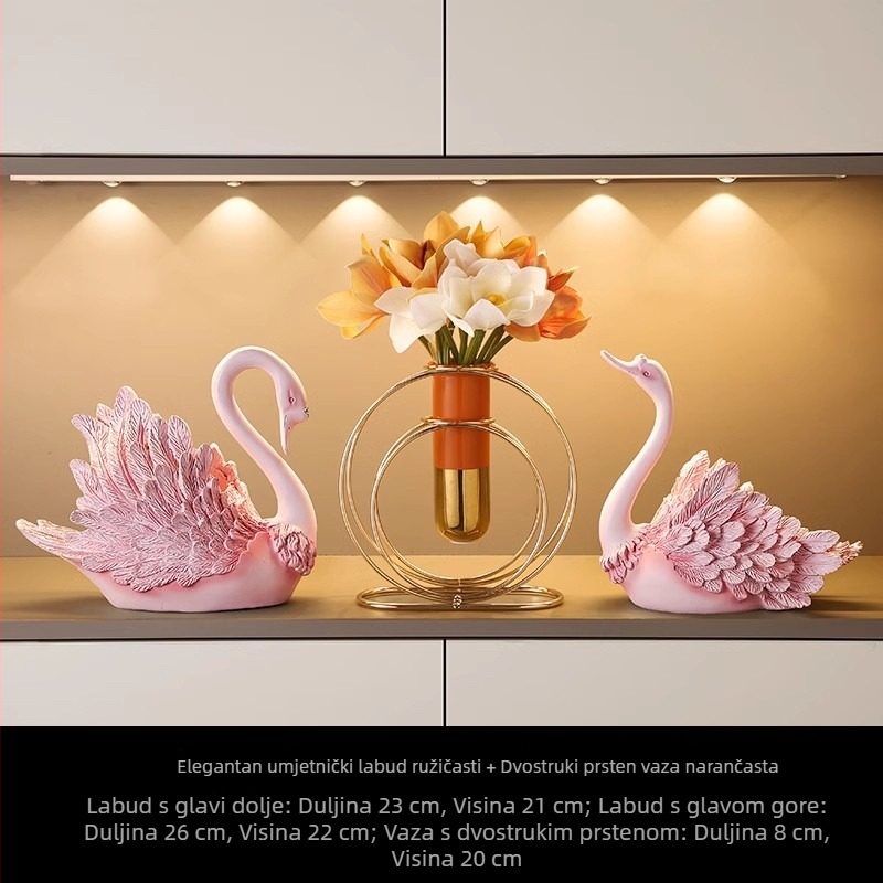 Stalak za vino u obliku labuda — smola, luksuzan stil