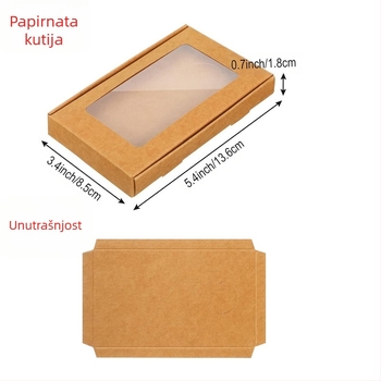 Kutija za nakit – sklopiva kraft papir kutija, gravurni ispis, 300 gsm papir/karton.