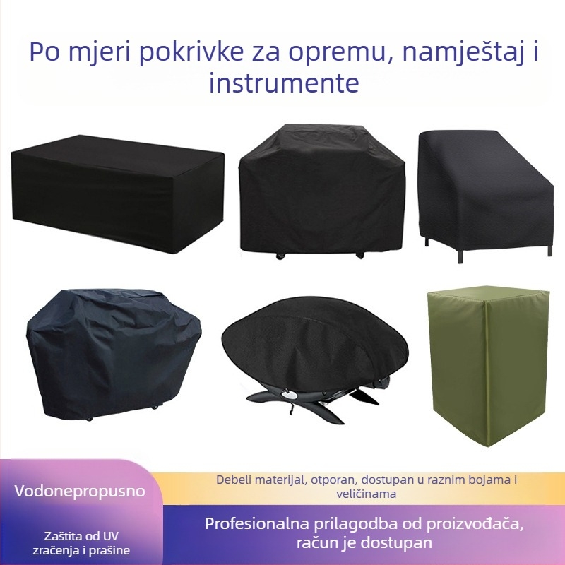 Vanjski zaštitni pokrov za namještaj protiv prašine - poliester, moderni jednostavan stil, pokrov za prašinu/sofu/klimu, kombinirani set