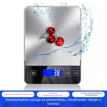 Inteligentna elektronička kuhinjska vaga, raspon 5–15 kg, elektroničko mjerenje, napajanje AAA×2 + USB punjenje, model DH-A12CD