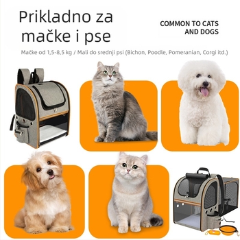 Freddy Oxford torba za kućne ljubimce, velika zapremina, prozračna i proširiva, za mačke i pse, porijeklo Jiangsu