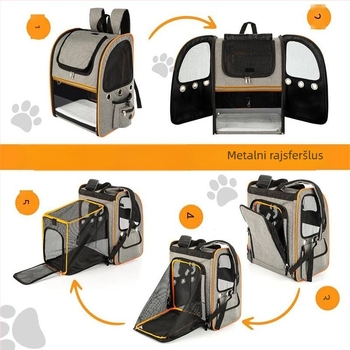 Freddy Oxford torba za kućne ljubimce, velika zapremina, prozračna i proširiva, za mačke i pse, porijeklo Jiangsu