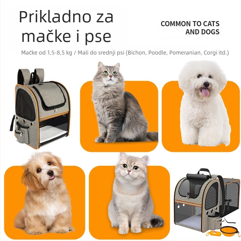 Freddy Oxford torba za kućne ljubimce, velika zapremina, prozračna i proširiva, za mačke i pse, porijeklo Jiangsu