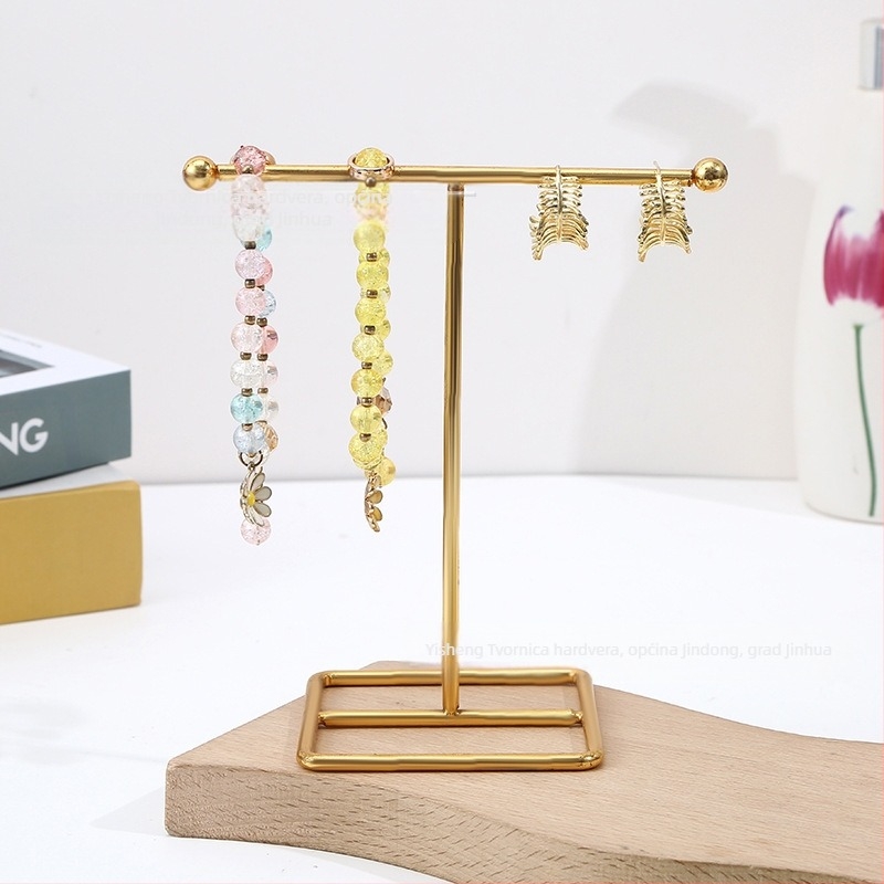 Stolni stalak za nakit - metalni, višekoristan, za naušnice, ogrlice i narukvice, 1-etažni