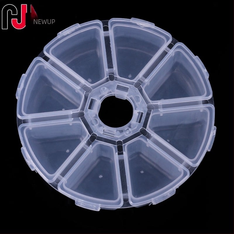 8-komorna prozirna kutija za mamce, plastična (Brend: New York; Podrijetlo: Kina; Materijal: Plastika)