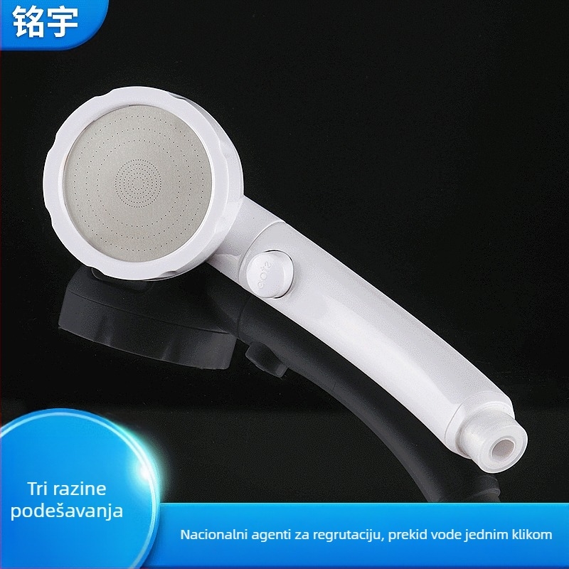 Tuš glava s tri postavke, 360° rotacija, ABS materijal, uštednja vode, 0,8 MPa nazivnog tlaka