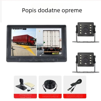 Auto dash kamera s nadzorom mrtvih kutova, 1080P video, 170° široki kut, 12MP fotografije, F2.0 objektiv, prednje i stražnje snimanje