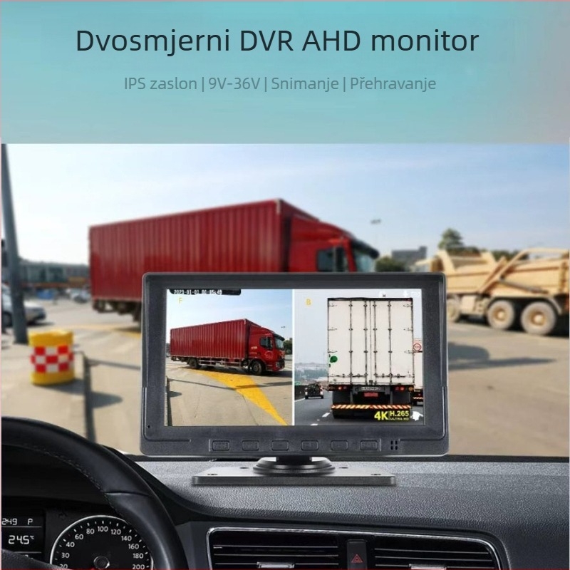 Auto dash kamera s nadzorom mrtvih kutova, 1080P video, 170° široki kut, 12MP fotografije, F2.0 objektiv, prednje i stražnje snimanje