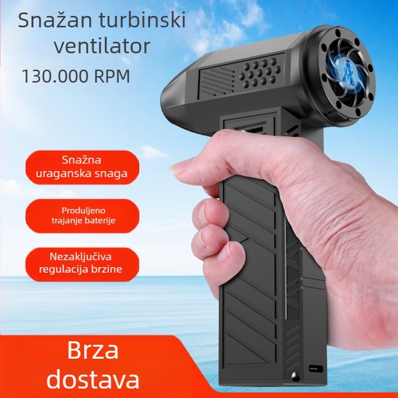 Mini zračna puhja za uklanjanje prašine s bezčetnim motorom, bežični ručni, ABS kućište, turbo visokih brzina