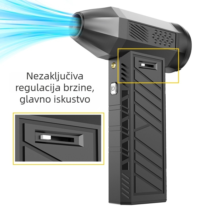 Mini zračna puhja za uklanjanje prašine s bezčetnim motorom, bežični ručni, ABS kućište, turbo visokih brzina