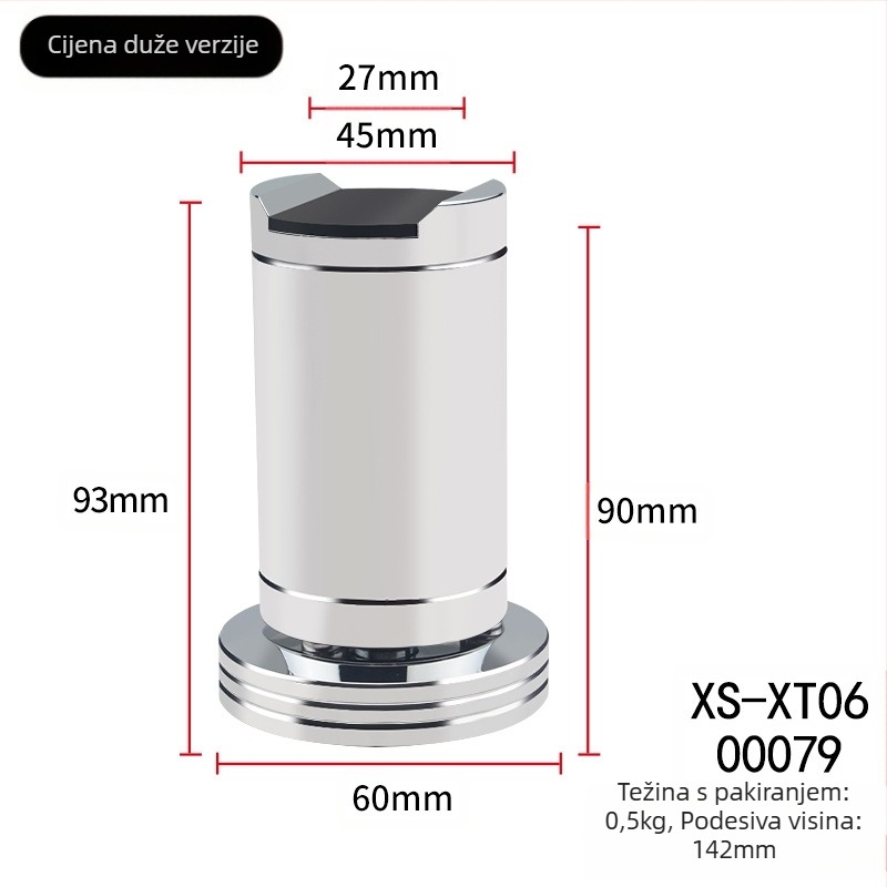 Kabel držač od aluminijske legure s podesivom visinom — audio-vizualni dodaci XS-XT05/XS-XT06