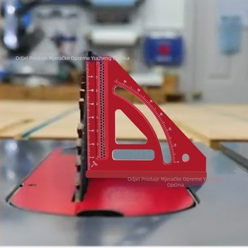 Integrirani trokutasti mjerni alat za stolariju — označivanje i mjerenje kuta, aluminijska legura