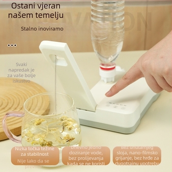 Čajnik s pumpom za vodu, plastično kućište, mehanički način rada, priključen na napajanje, stil crtani/mini, model 1