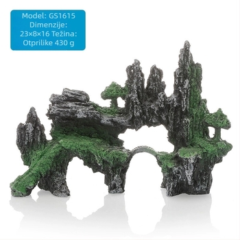 Dekoracija za akvarij – plastični rockery ukras, 17 g, pakiranje 10 komada, Fish House