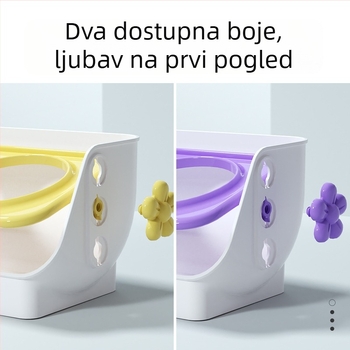 Ojačana dvostruka zdjela protiv prosipanja za hranjenje i piće mačaka (ABS)