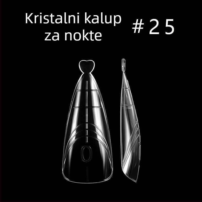 Set kalupa za nokte s ugrađenom ručkom - kapkovitog oblika, šiljat vrh, uzor Zvjezdano nebo, 140 komada