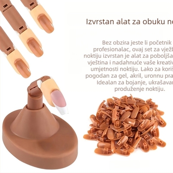 Model ruke za vježbanje noktiju s pokretnim savitljivim zglobovima, ovalni oblik, nosivi, marka Yijiayi