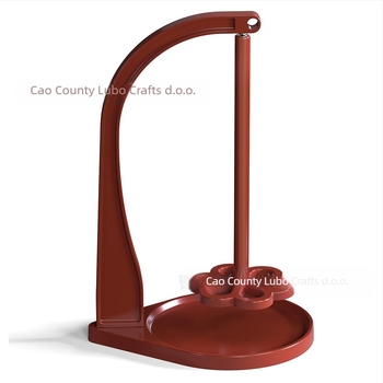 Drveni rotirajući držač pređe s odvojivom podlogom u obliku cvijeta — 3 sloja, stolni držač za pletenje i tkanje