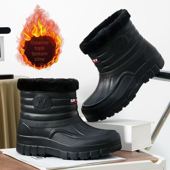 Muške zimske čizme za snijeg s EVA gornjim dijelom, EVA pjenom na đonu, okrugli vrh, niska potpetica (1–3 cm)