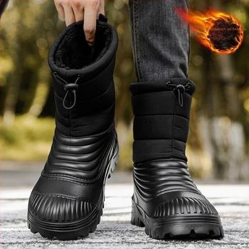 Manjiang Red Zimske čizme za snijeg s podstavom od sintetskog flisa, PU gornji dio, protuklizna gumena potplat, etnički stil