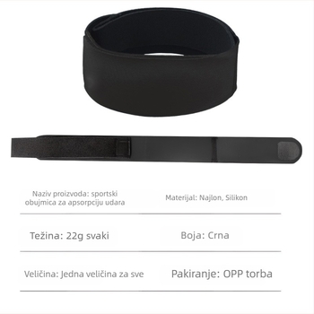 Kolenj zaštita s ugrađenom silikonskom apsorpcijom udara, podesiva, za košarku i planinarenje; materijali: Lycra, poliester, SBR, silikon