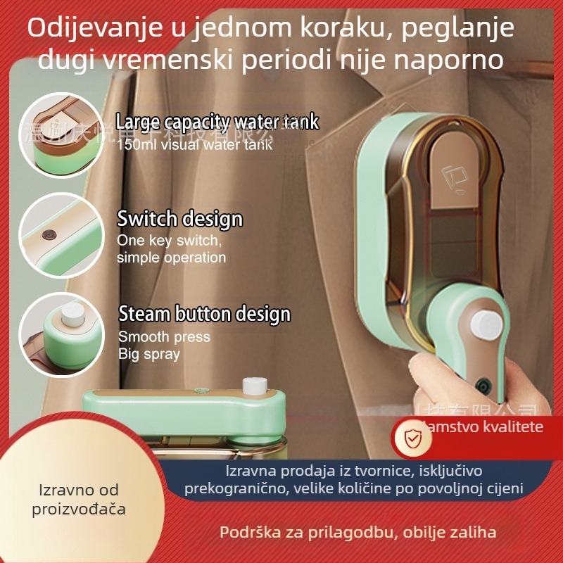 XN-004 Ručna parna pegla s titanijskom pločom, trostupanjska mehanička kontrola temperature, kabelska i bežična verzija