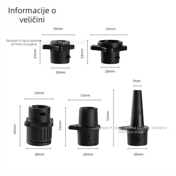 Višefunkcijski adapter ventila za nafukljive SUP, kajak i zračni madrac; najlon