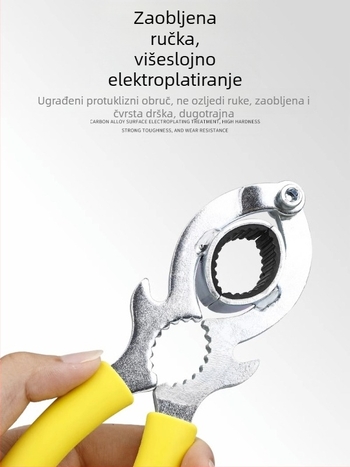 Ključ za uklanjanje aeratora slavine — Odvojivi alat za izljev, Univerzalni okrugli cijev ključ (Čelik s karbonom; Tip: soket ključ; Model: YZ735255798860; Marka: Druga)