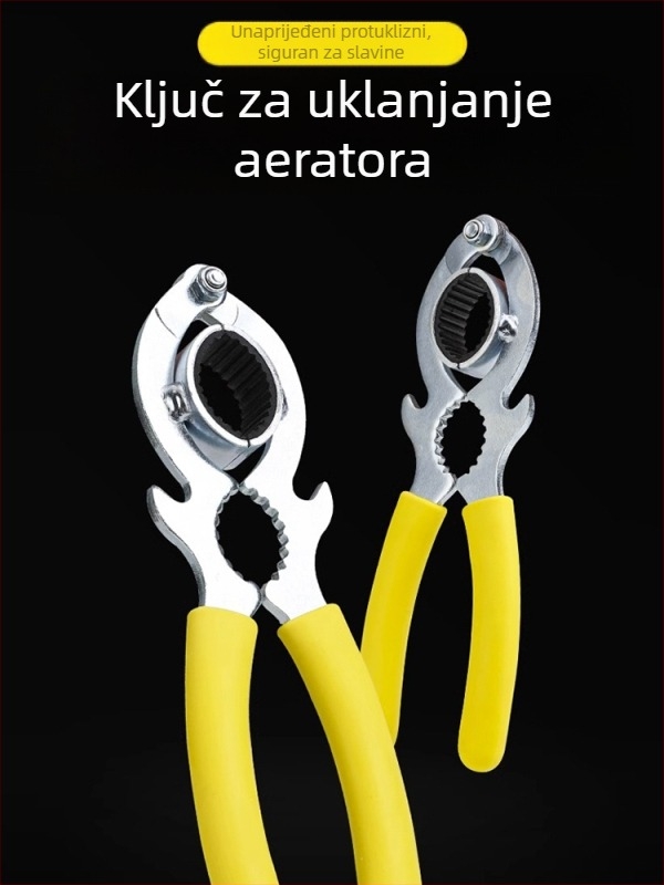 Ključ za uklanjanje aeratora slavine — Odvojivi alat za izljev, Univerzalni okrugli cijev ključ (Čelik s karbonom; Tip: soket ključ; Model: YZ735255798860; Marka: Druga)
